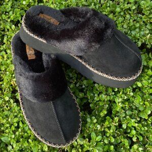 Very G Delaney 2 Black Fur Lined Slippers
